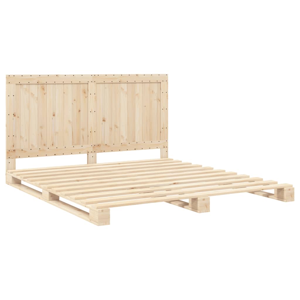 Bed Frame Without Mattress With Headboard Solid Wood
