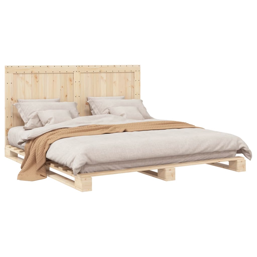 Bed Frame Without Mattress With Headboard Solid Wood