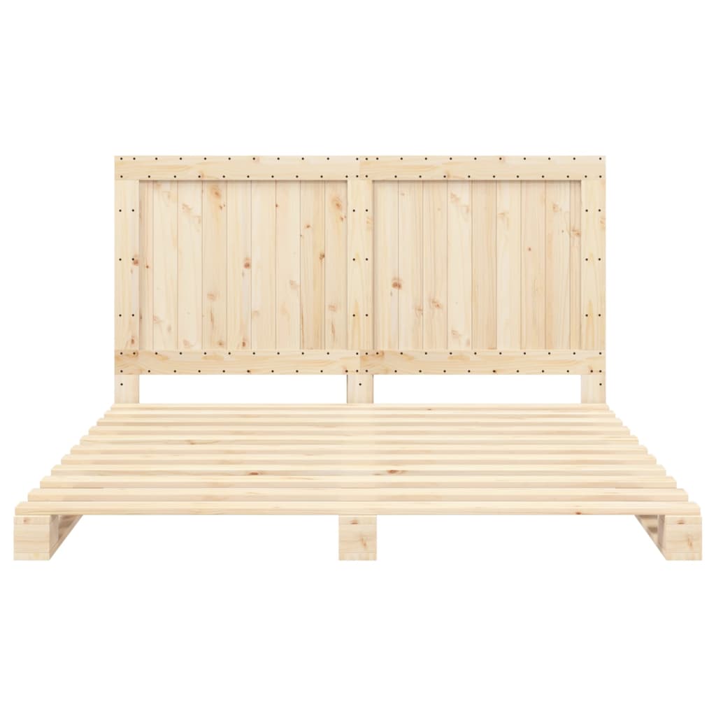Bed Frame Without Mattress With Headboard Solid Wood
