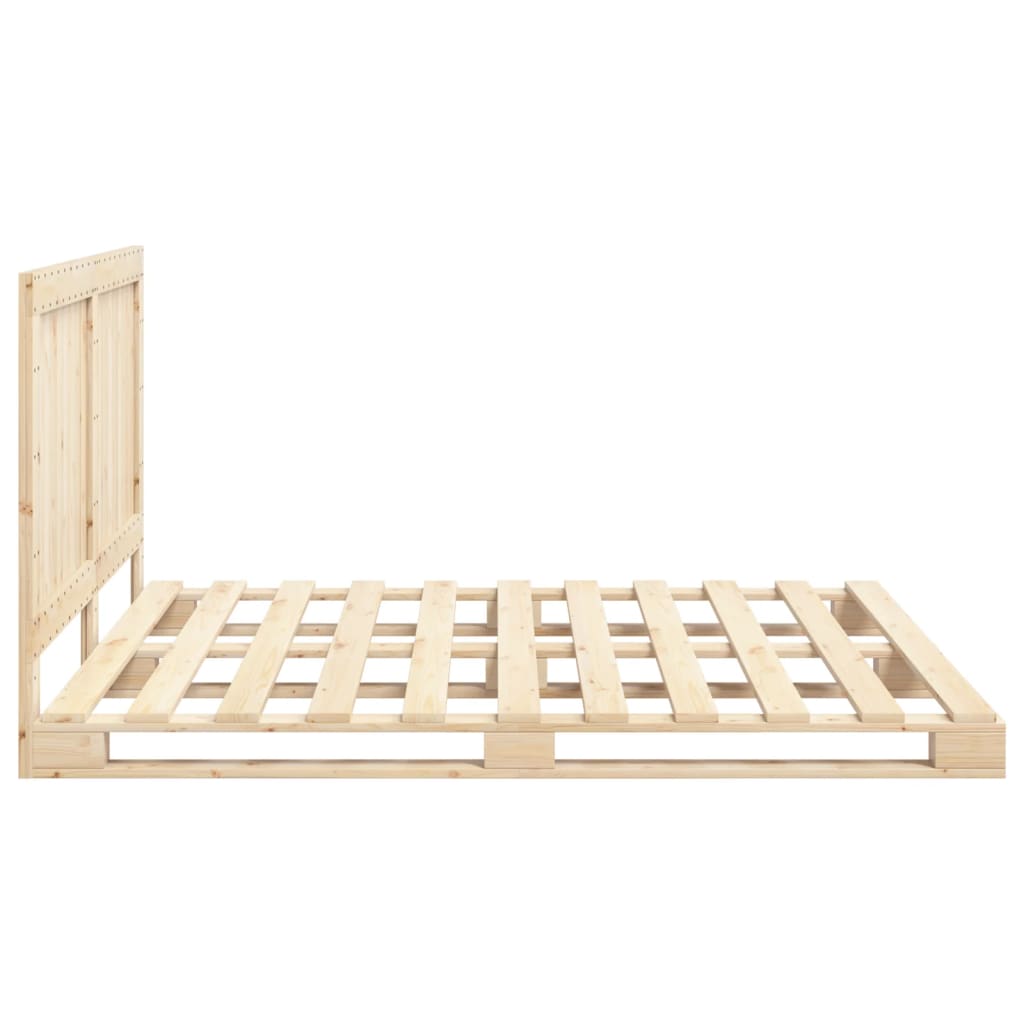 Bed Frame Without Mattress With Headboard Solid Wood