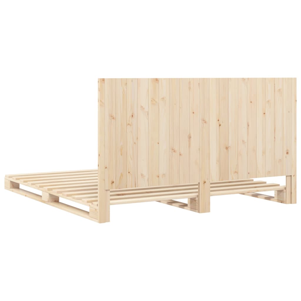 Bed Frame Without Mattress With Headboard Solid Wood