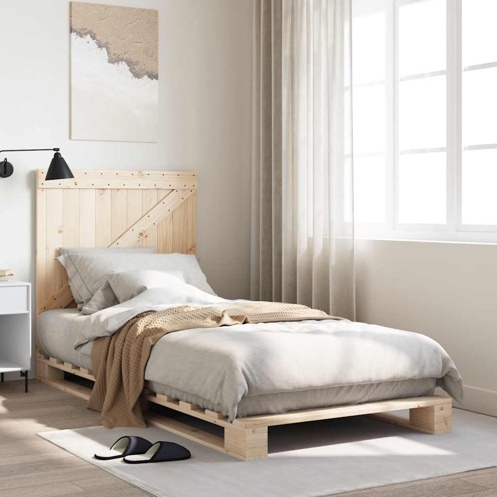 Bed Frame Without Mattress With Headboard Solid Wood