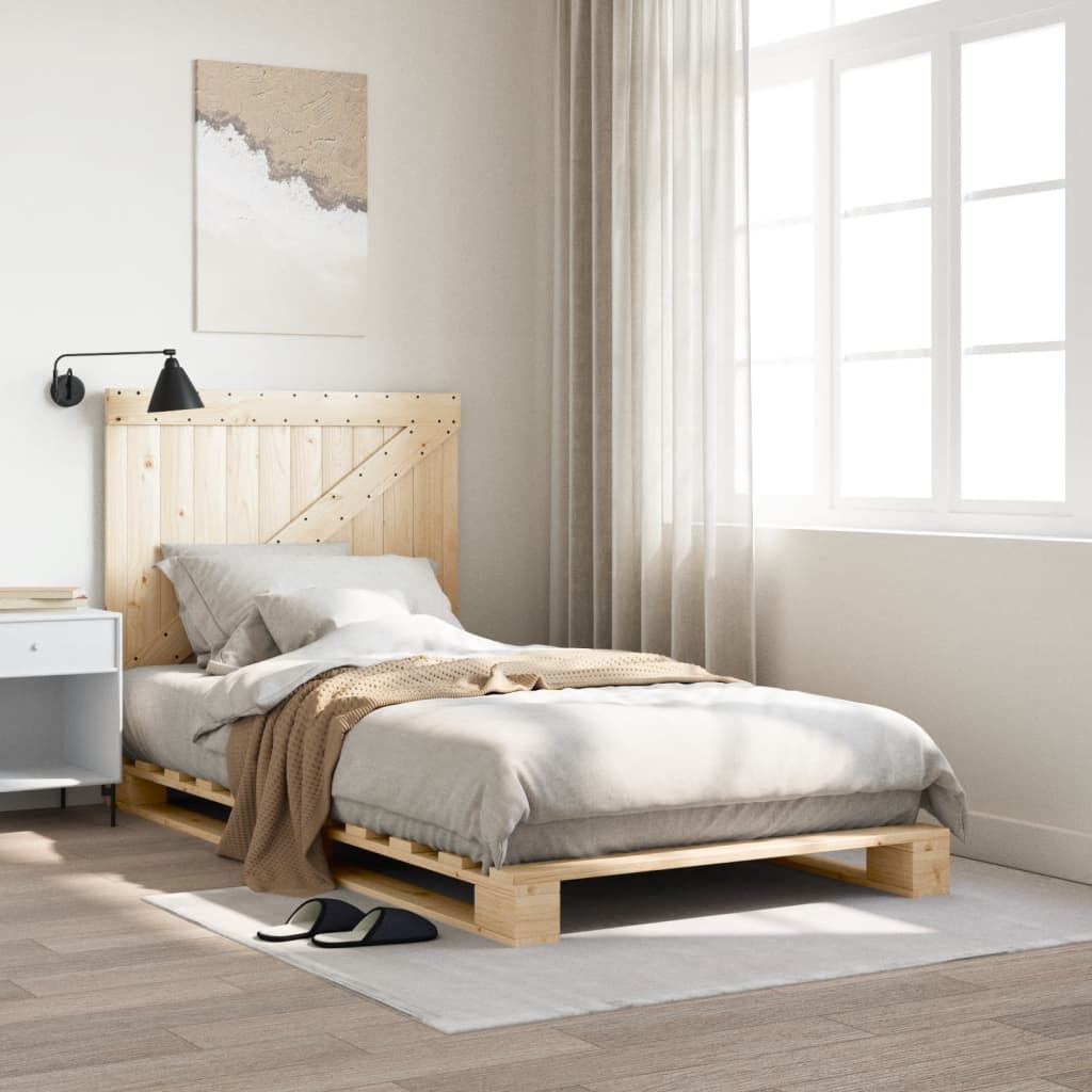 Bed Frame Without Mattress With Headboard Solid Wood