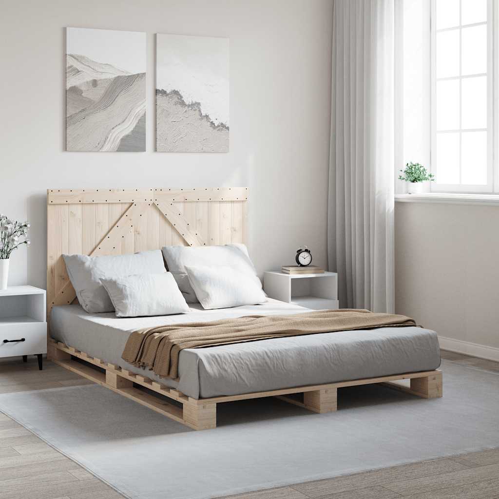 Bed Frame Without Mattress With Headboard Solid Wood