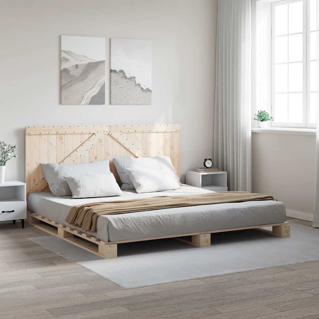 Bed Frame Without Mattress With Headboard Solid Wood