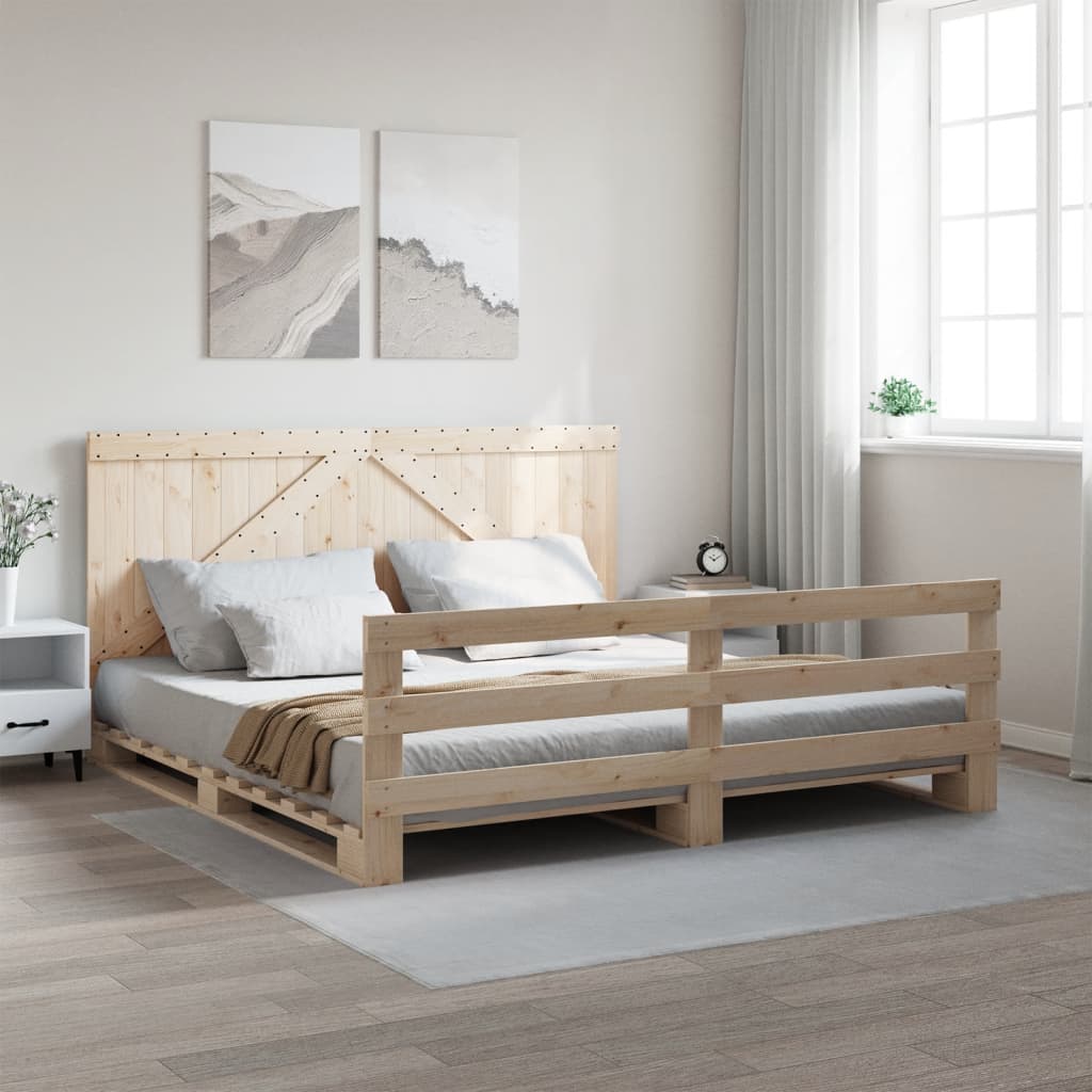 Bed Frame Without Mattress With Headboard Solid Wood