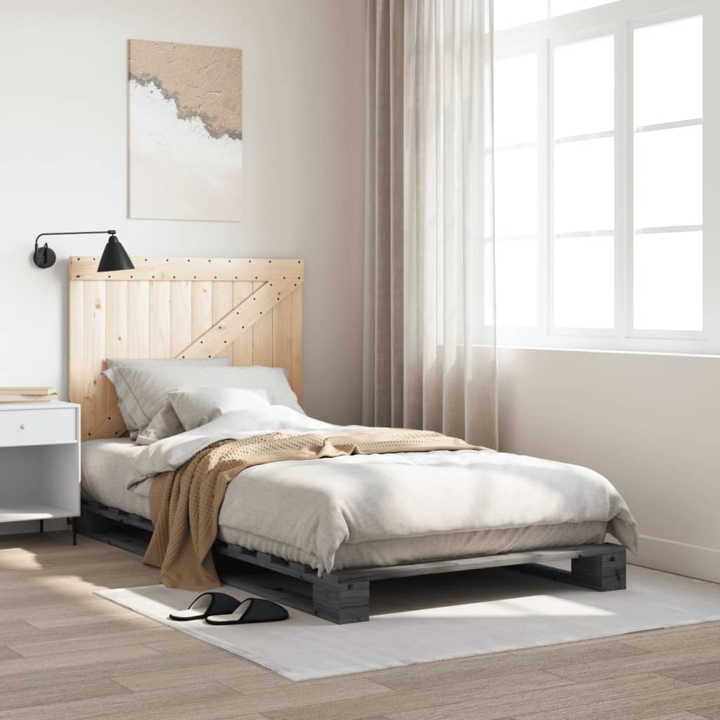 Bed Frame Without Mattress With Headboard Solid Wood