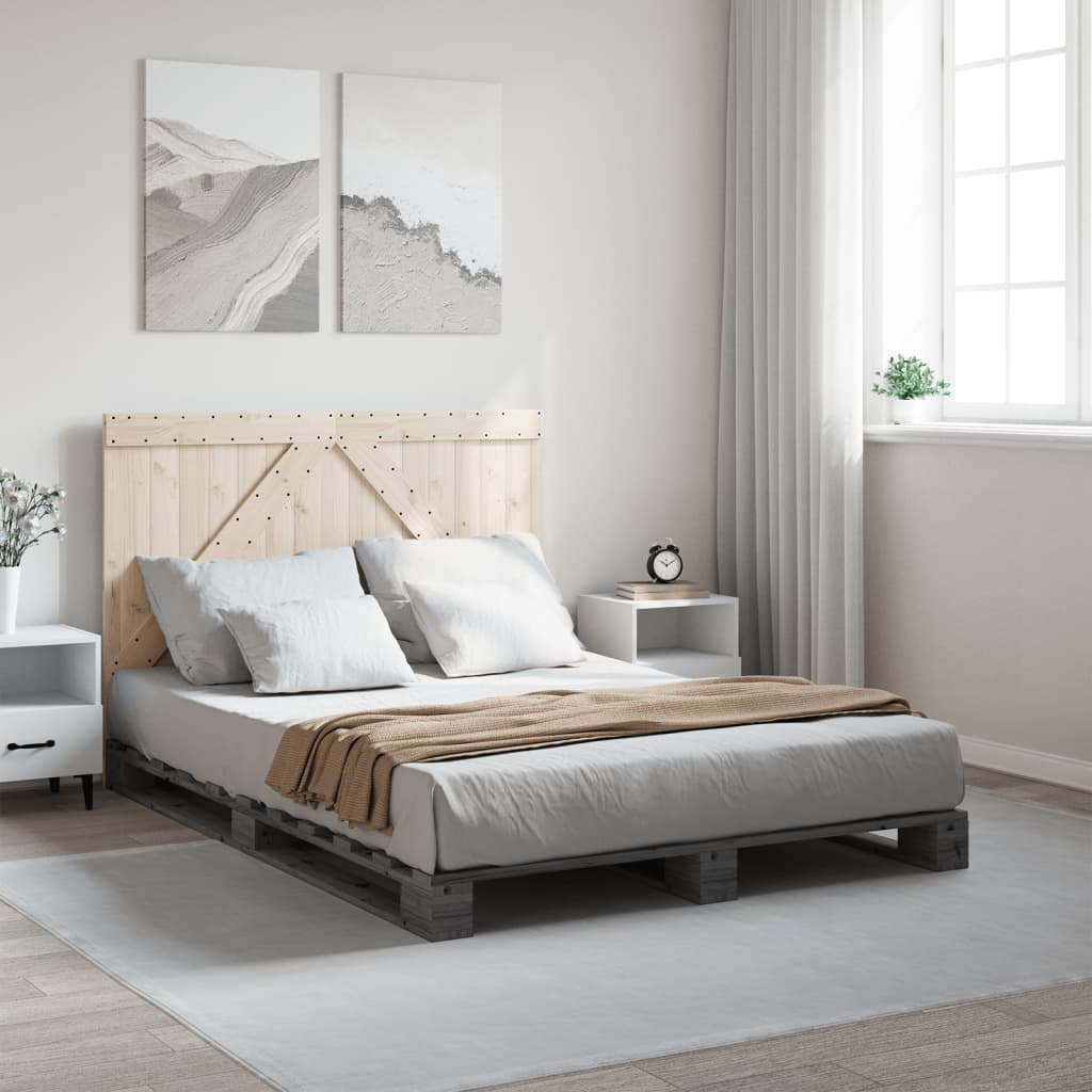 Bed Frame Without Mattress With Headboard Solid Wood