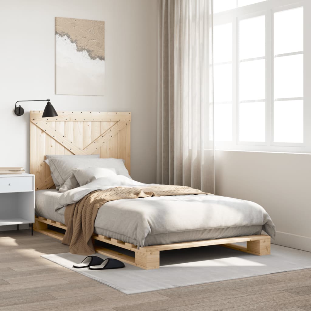Bed Frame Without Mattress With Headboard Solid Wood