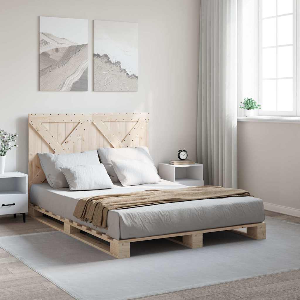 Bed Frame Without Mattress With Headboard Solid Wood