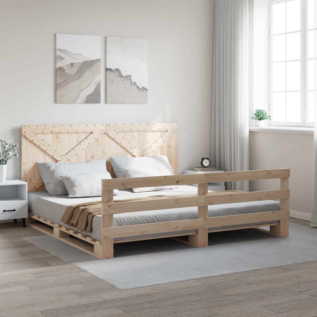 Bed Frame Without Mattress With Headboard Solid Wood