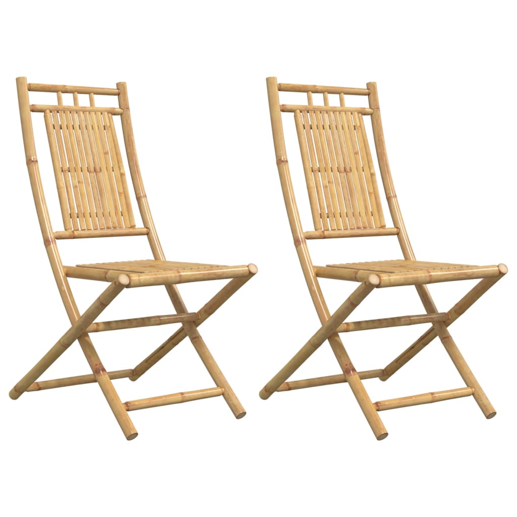 Folding Garden Chairs 2 Pcs 46X66X99 Cm Bamboo
