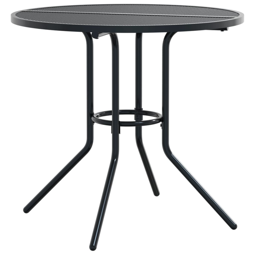 Patio Table Round Anthracite Ø Powder-Coated Steel