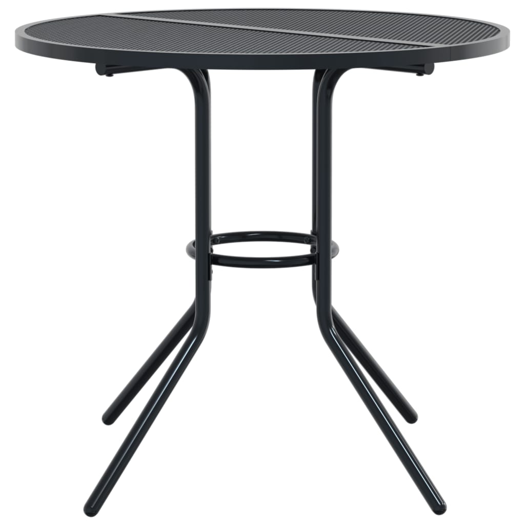 Patio Table Round Anthracite Ø Powder-Coated Steel
