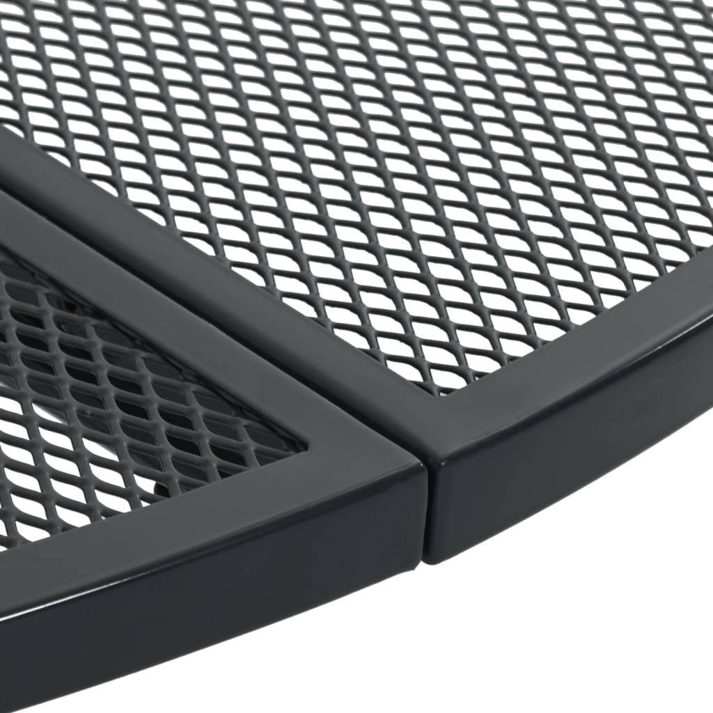 Patio Table Round Anthracite Ø Powder-Coated Steel