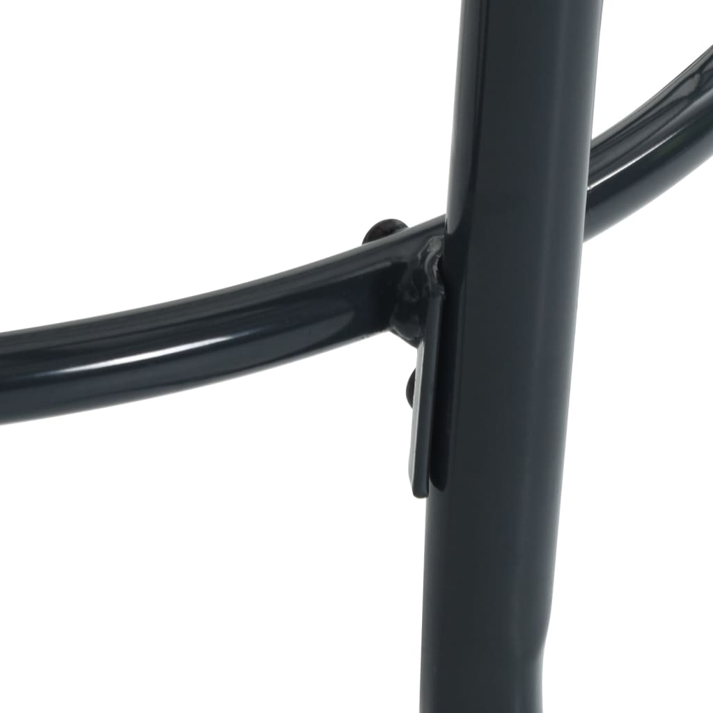 Patio Table Round Anthracite Ø Powder-Coated Steel