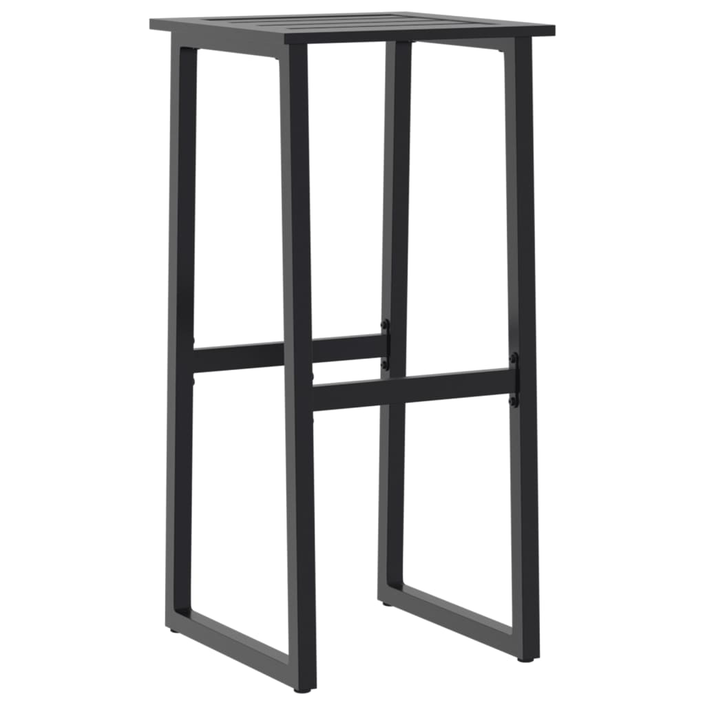 Bar Stools 4 Pcs Black 38X38X80 Cm Powder-Coated Steel