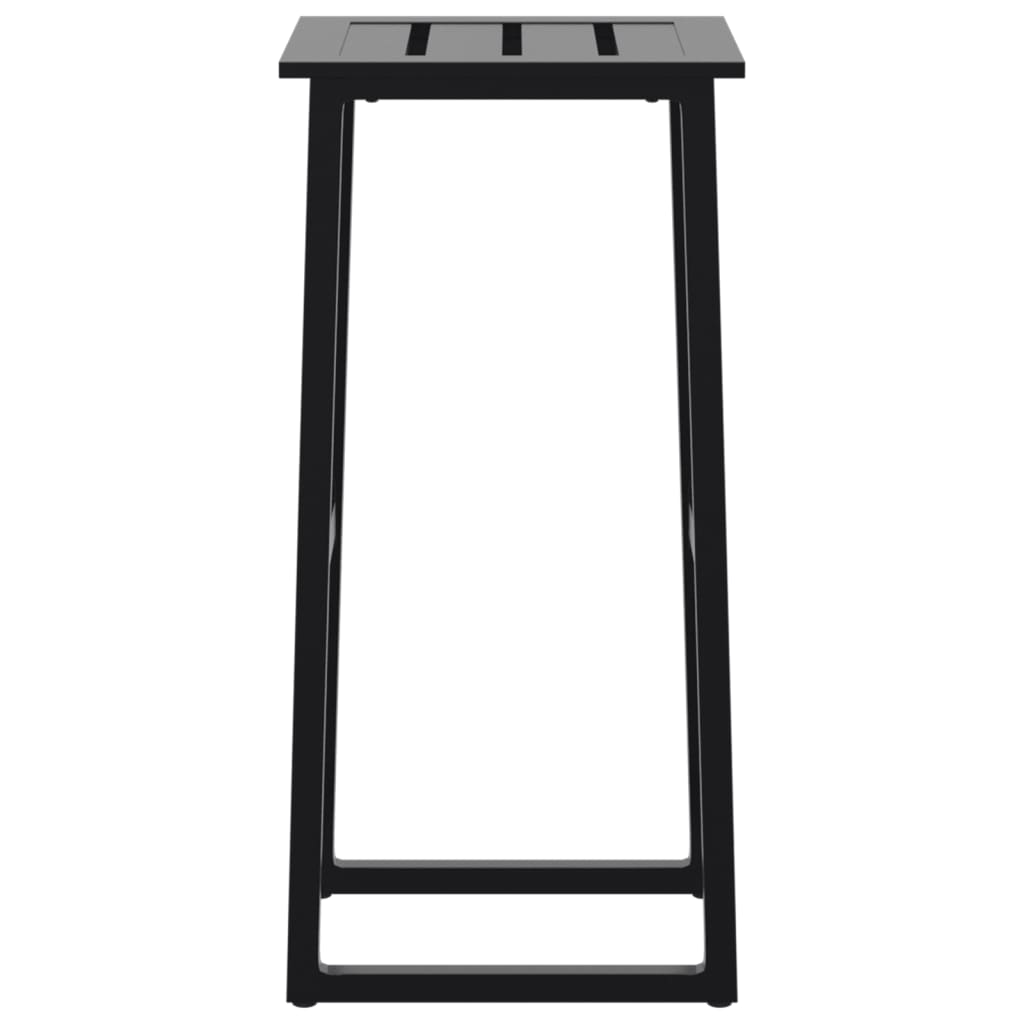 Bar Stools 4 Pcs Black 38X38X80 Cm Powder-Coated Steel
