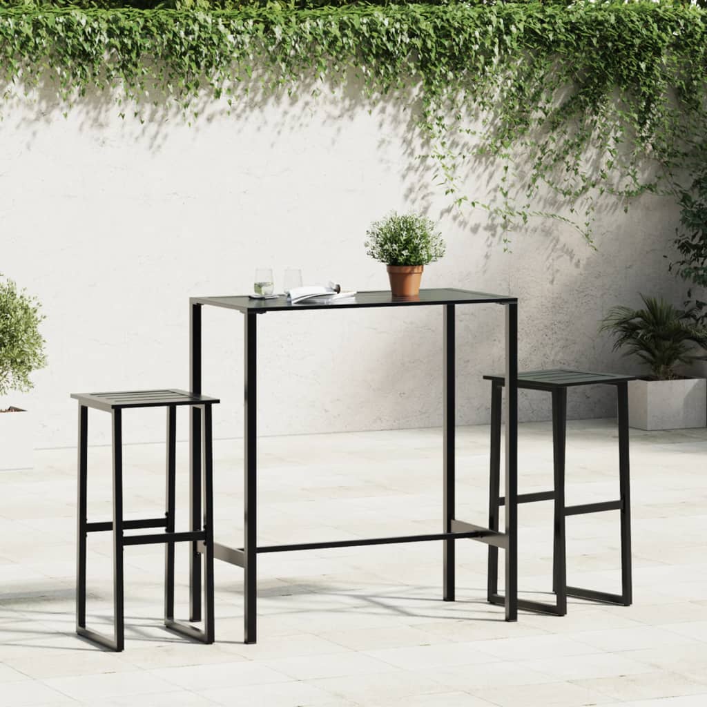 Bar Table Black Powder-Coated Steel