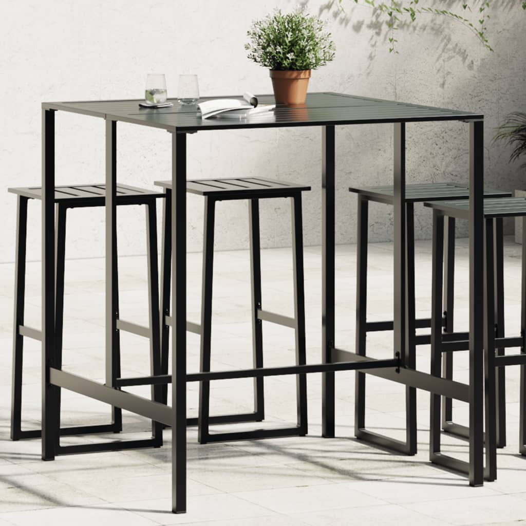 Bar Table Black Powder-Coated Steel