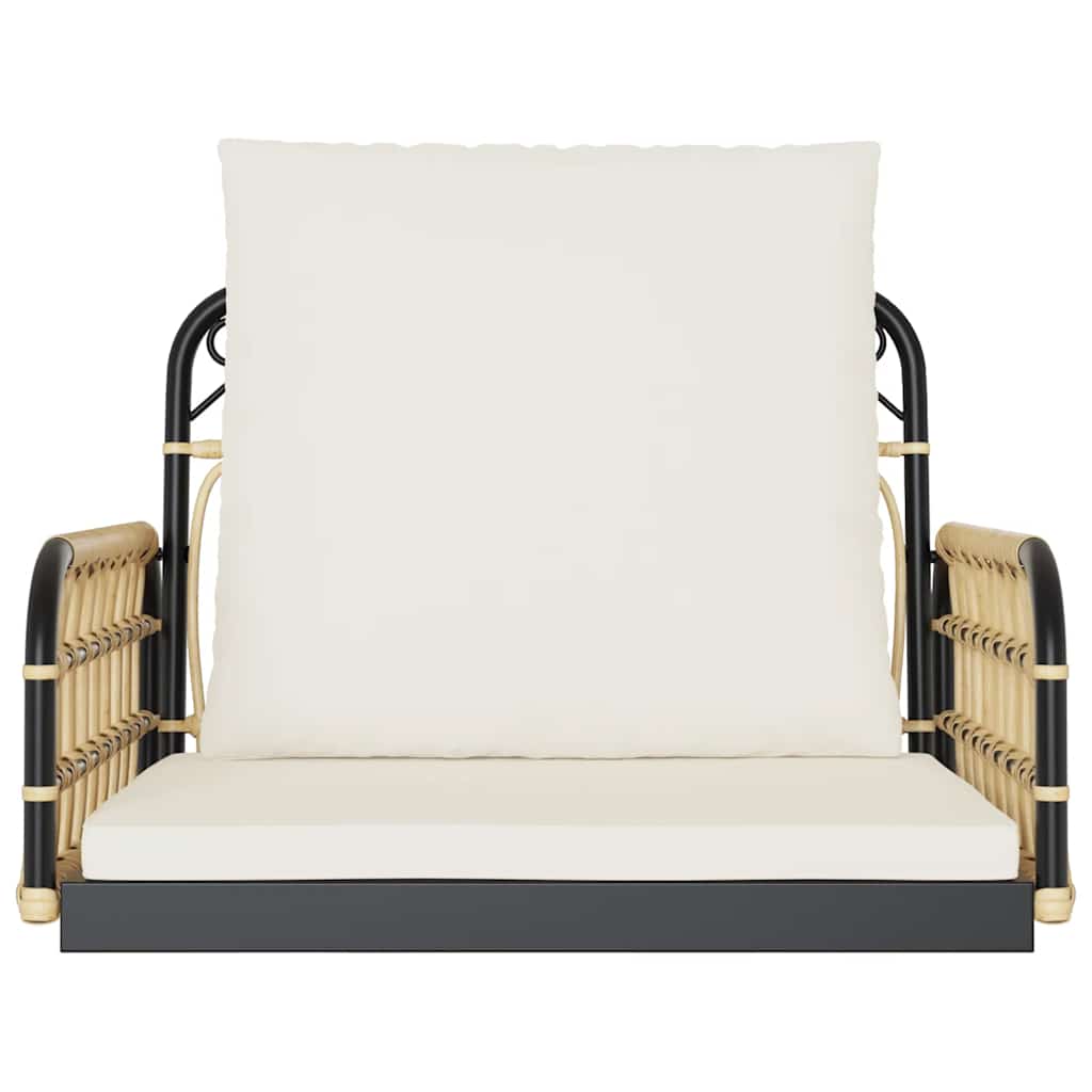 Swing Chair With Cushions Poly Rattan And Steel