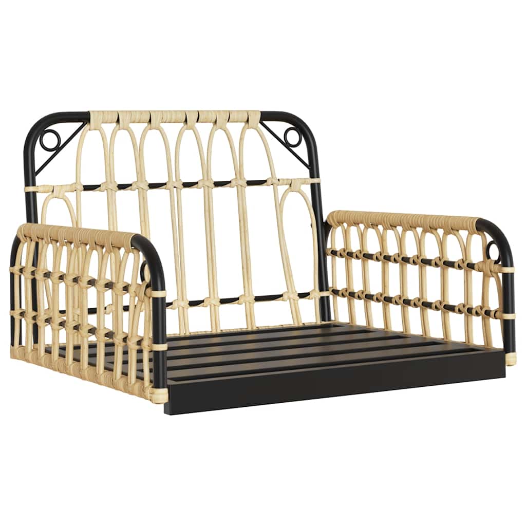 Swing Chair With Cushions Poly Rattan And Steel