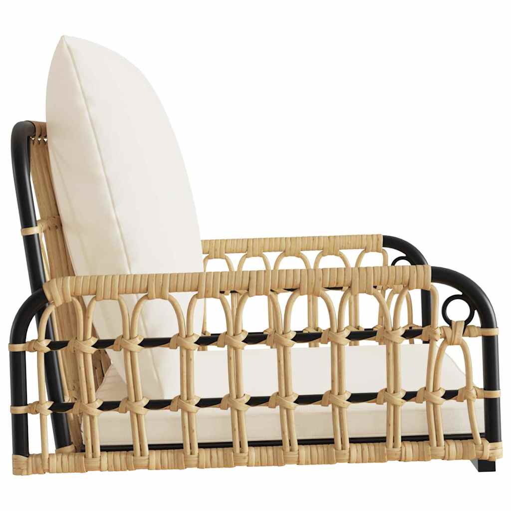 Swing Chair With Cushions Poly Rattan And Steel