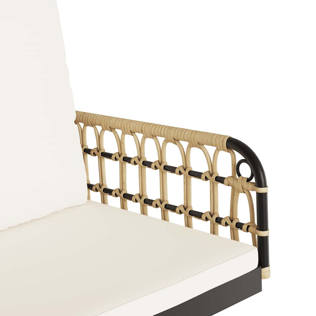 Swing Chair With Cushions Poly Rattan And Steel