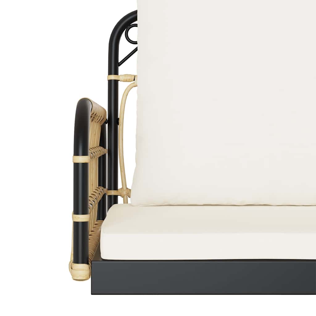 Swing Chair With Cushions Poly Rattan And Steel