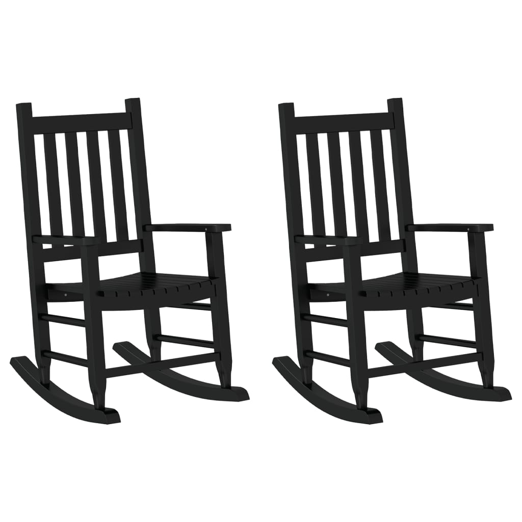 Rocking Chairs For Children 2 Pcs Solid Wood Poplar