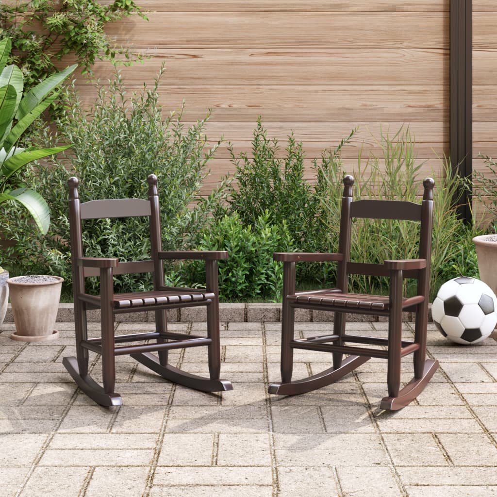 Rocking Chairs For Children 2 Pcs Solid Wood Poplar