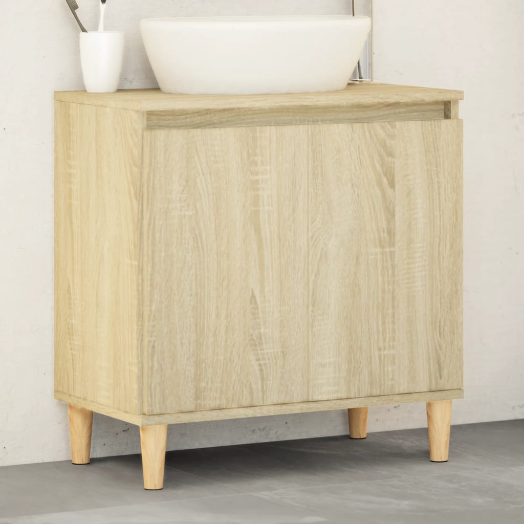 Sink Cabinet 58X33X60 Cm Engineered Wood