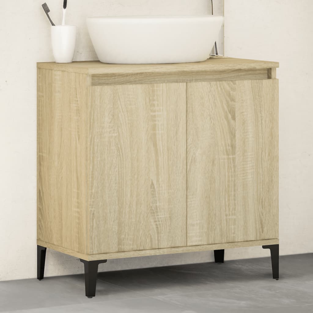 Sink Cabinet 58X33X60 Cm Engineered Wood