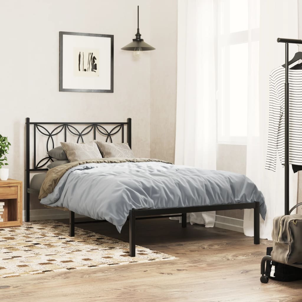 Metal Bed Frame Without Mattress With Footboard 90X190Cm