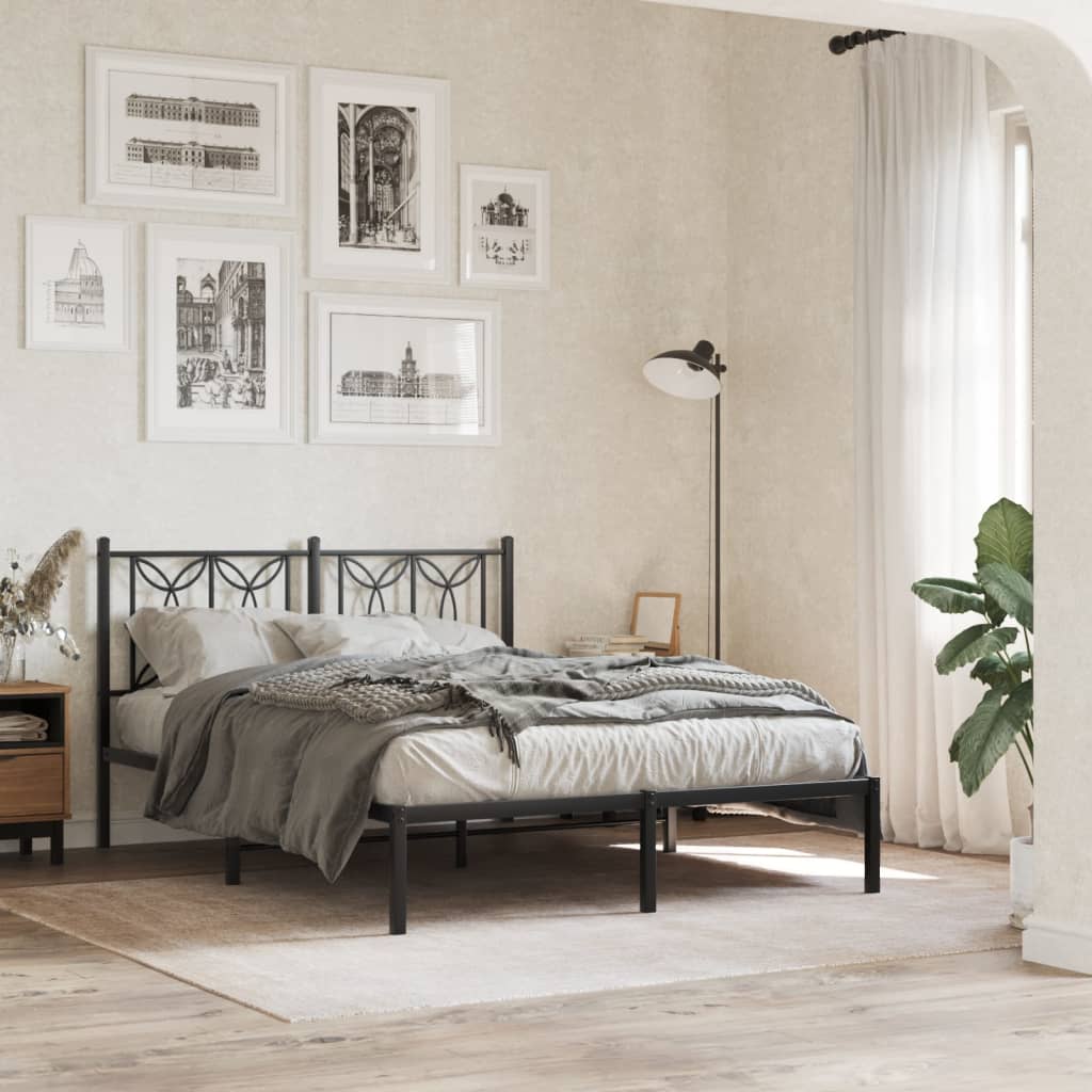 Metal Bed Frame Without Mattress With Footboard 90X190Cm