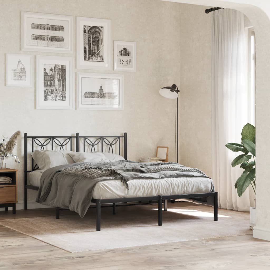 Metal Bed Frame Without Mattress With Footboard 90X190Cm