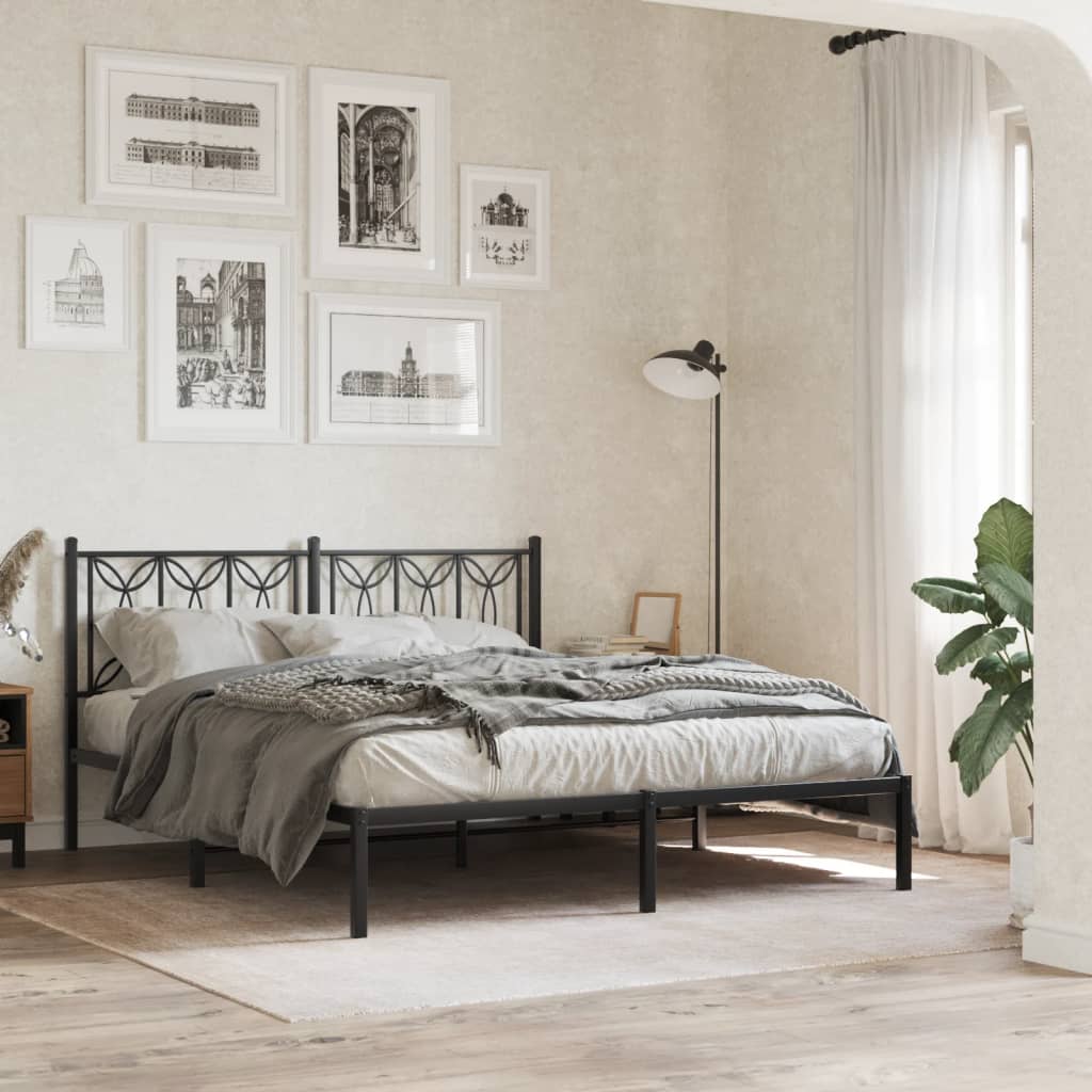 Metal Bed Frame Without Mattress With Footboard 90X190Cm