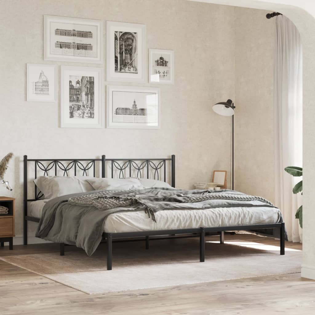 Metal Bed Frame Without Mattress With Footboard 90X190Cm