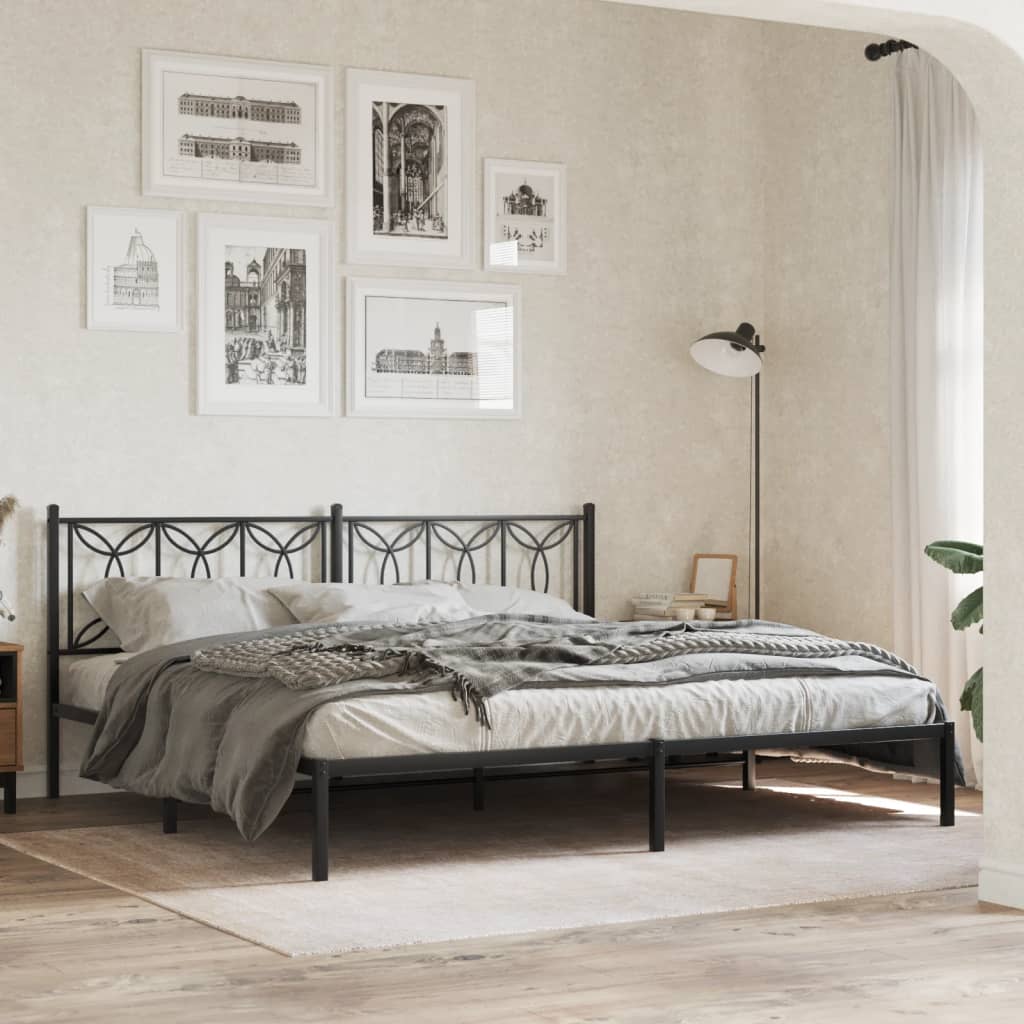 Metal Bed Frame Without Mattress With Footboard 90X190Cm