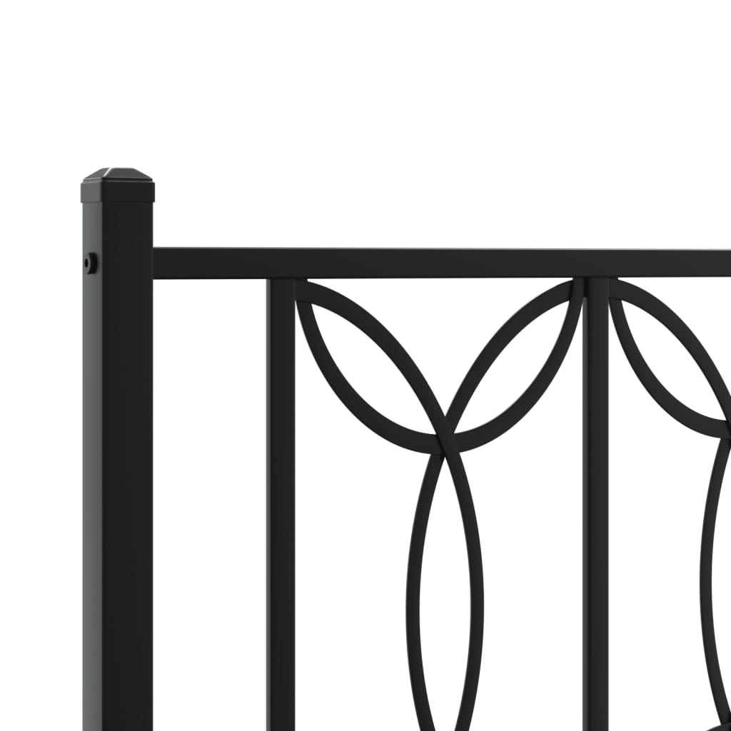 Metal Bed Frame Without Mattress With Footboard 90X190Cm
