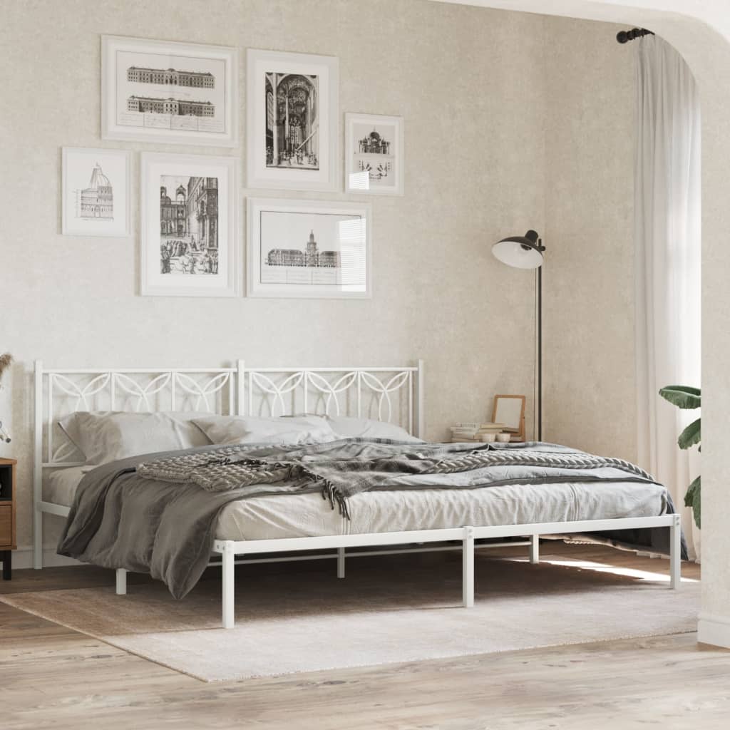 Metal Bed Frame Without Mattress With Footboard 90X190Cm