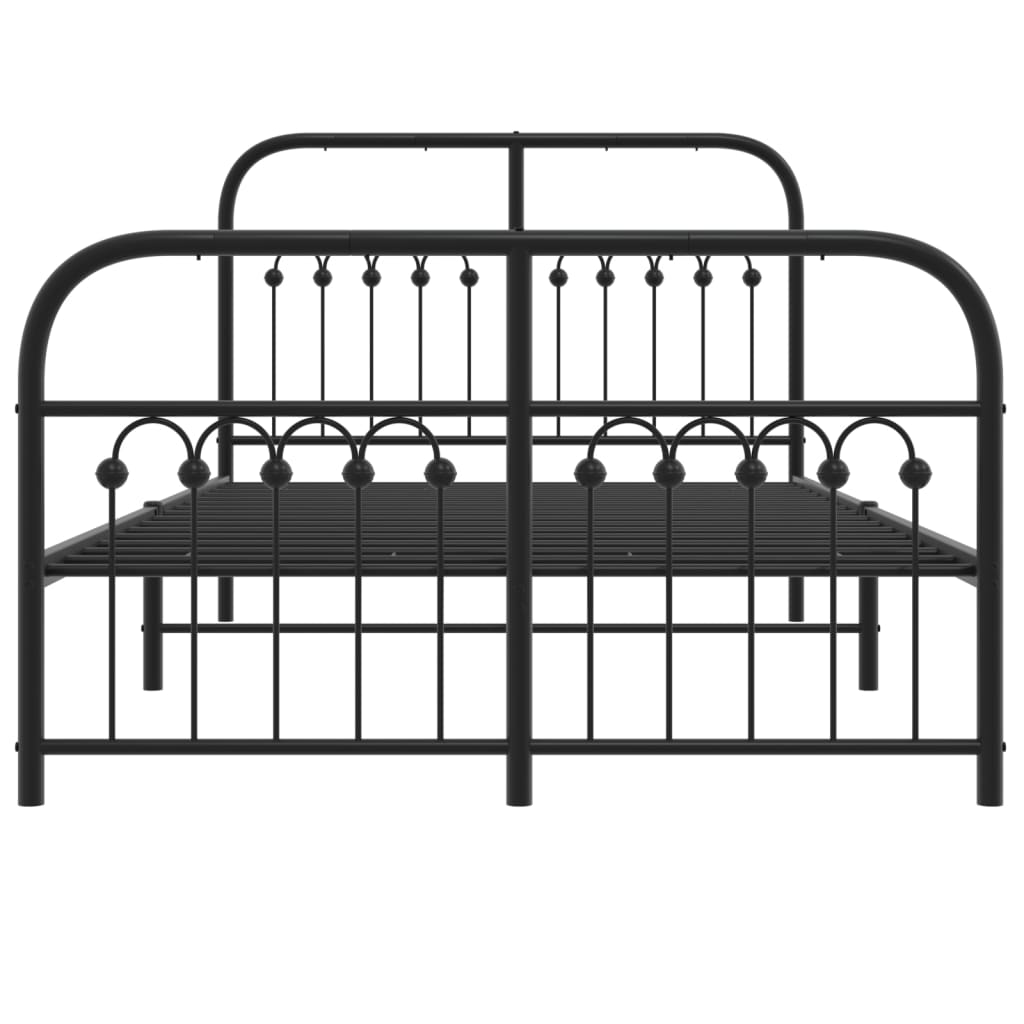 Metal Bed Frame Without Mattress With Footboard 120X190Cm