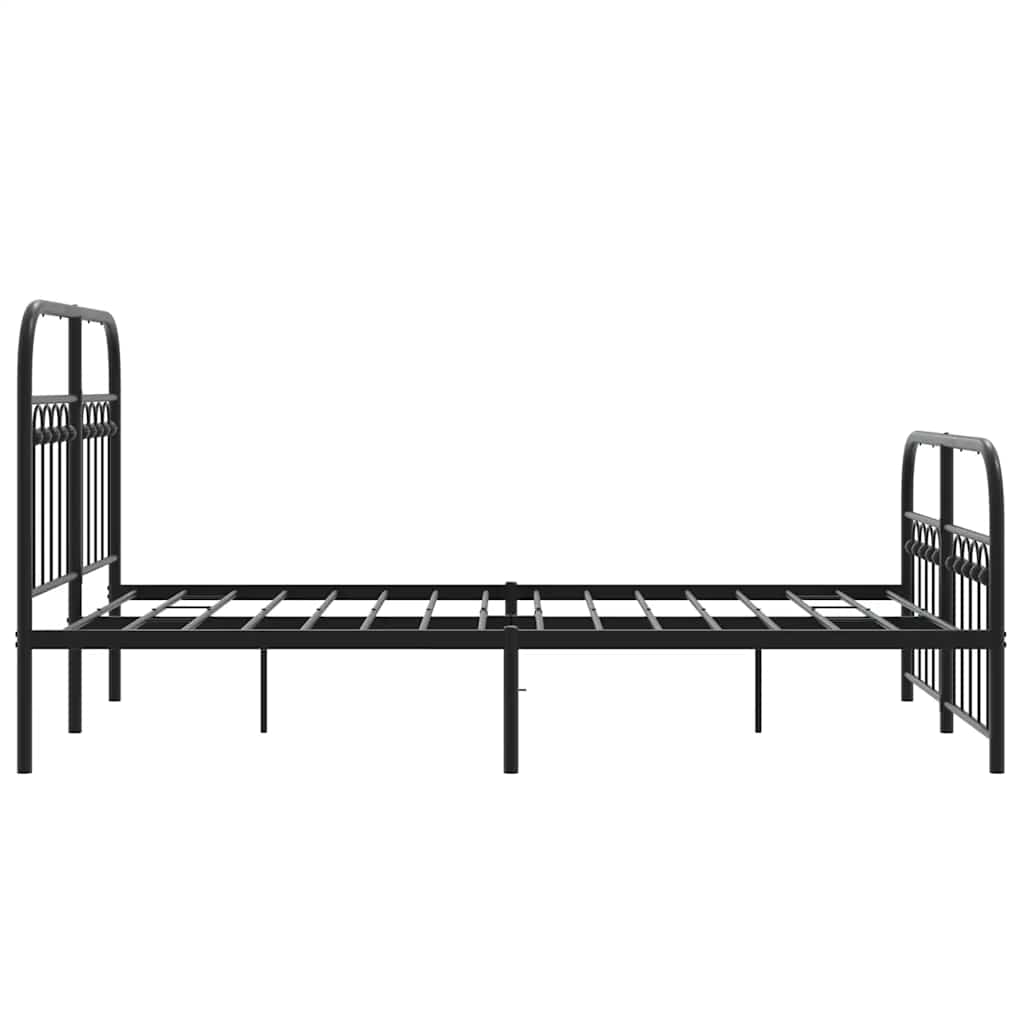 Metal Bed Frame Without Mattress With Footboard 120X190Cm