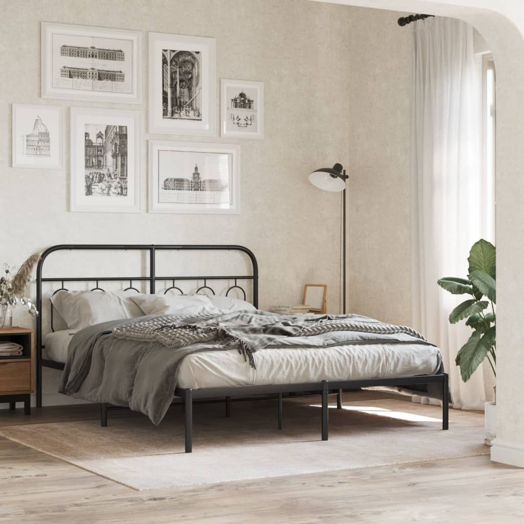 Metal Bed Frame Without Mattress 140X200Cm