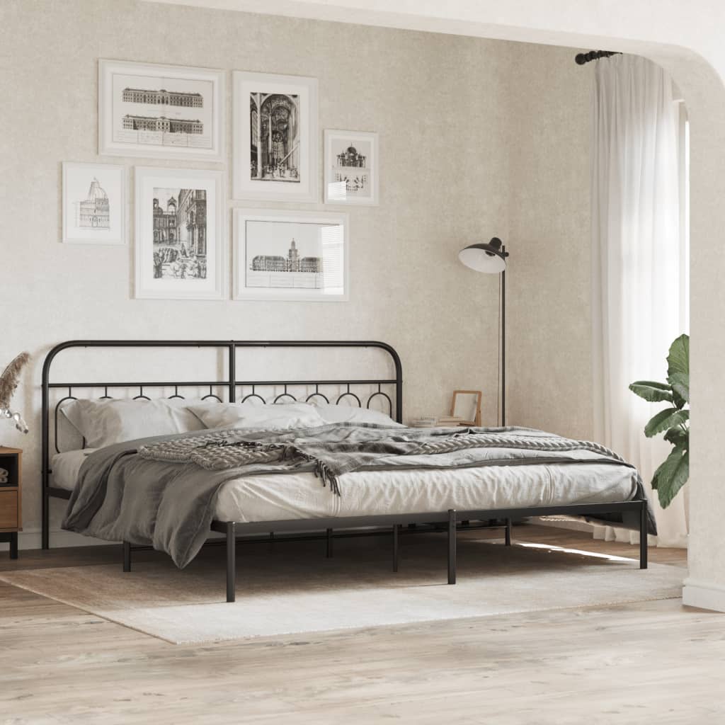 Metal Bed Frame Without Mattress 140X200Cm