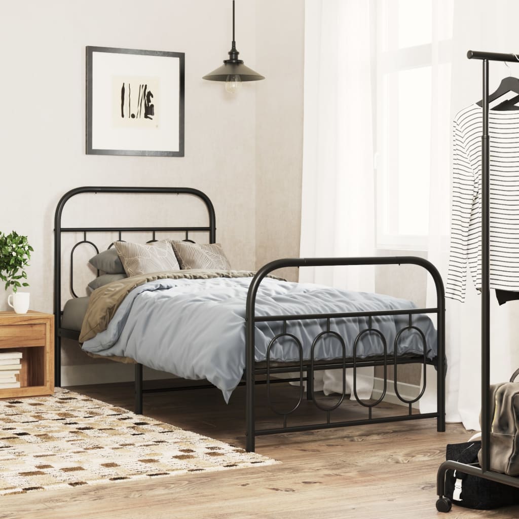 Metal Bed Frame Without Mattress 140X200Cm