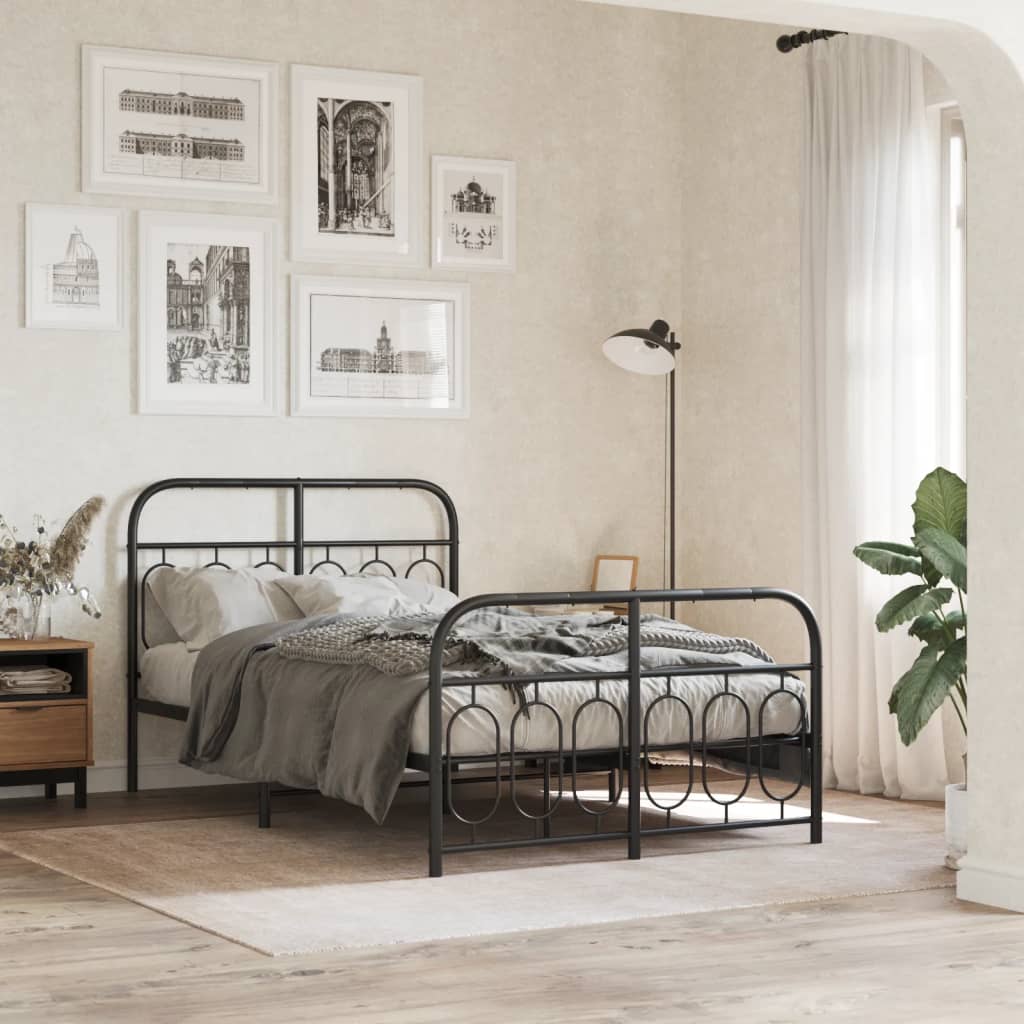 Metal Bed Frame Without Mattress 140X200Cm