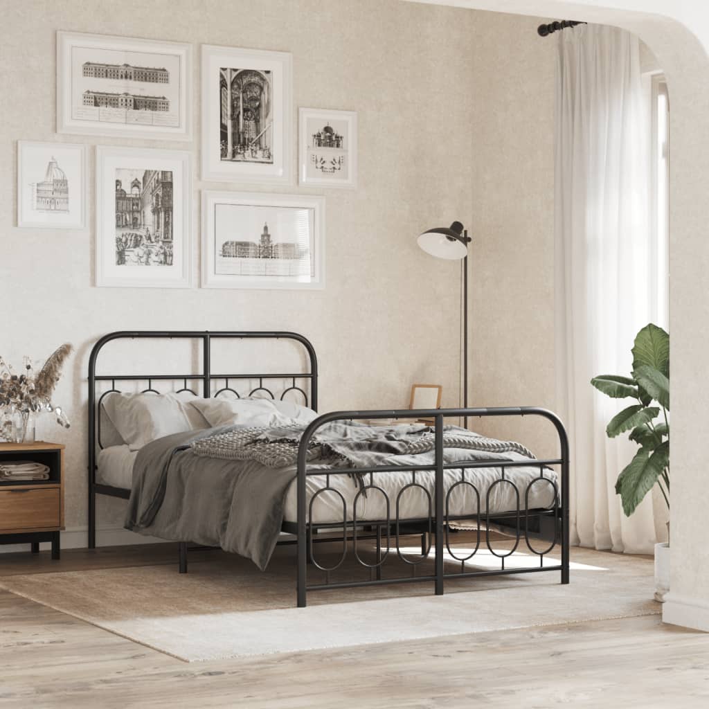 Metal Bed Frame Without Mattress 140X200Cm
