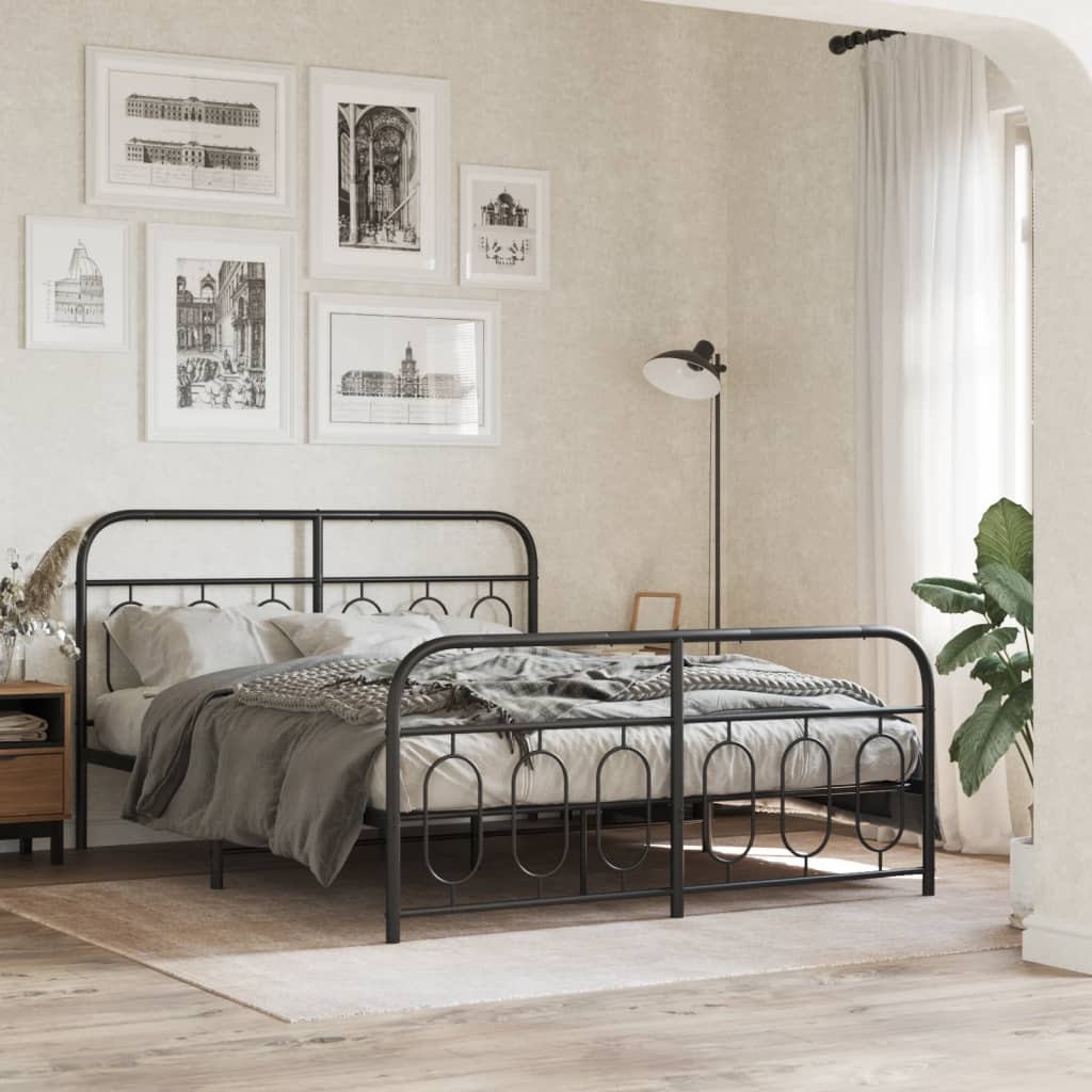 Metal Bed Frame Without Mattress 140X200Cm
