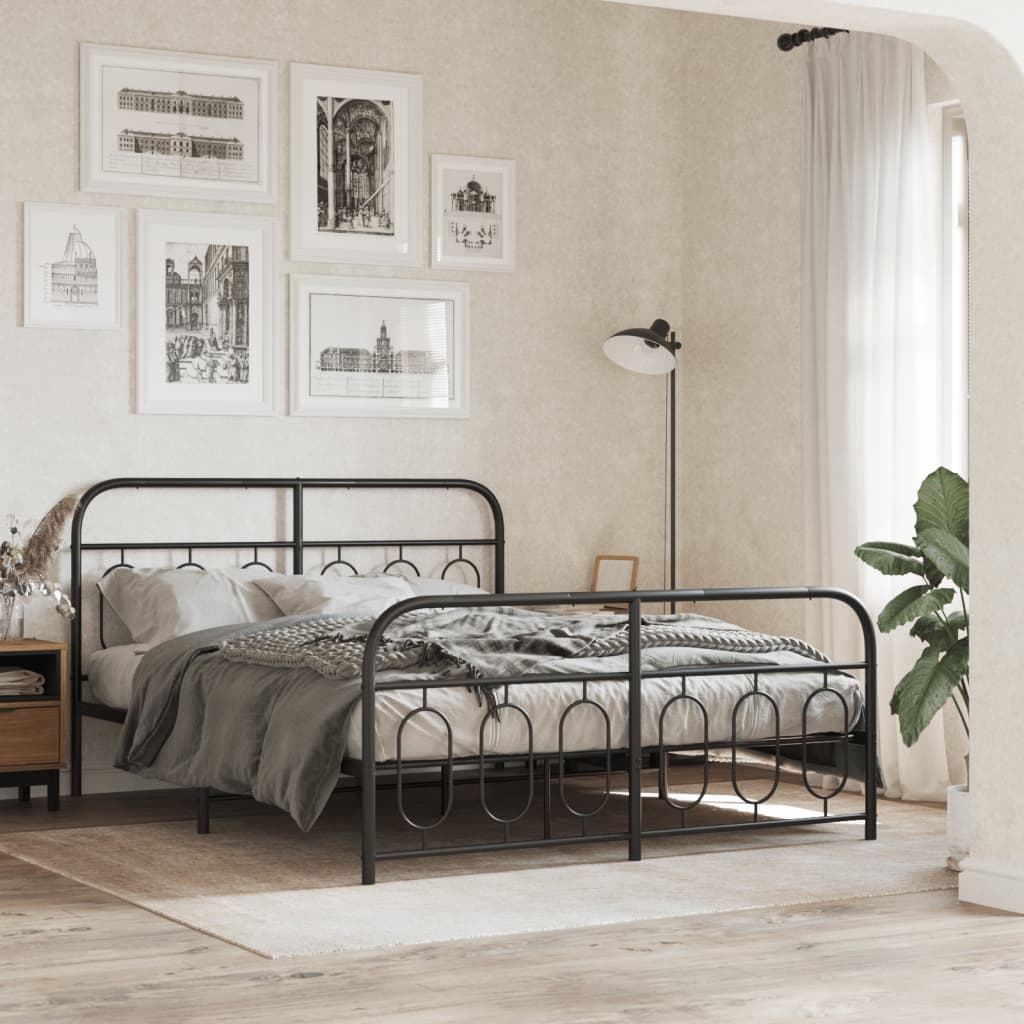 Metal Bed Frame Without Mattress 140X200Cm